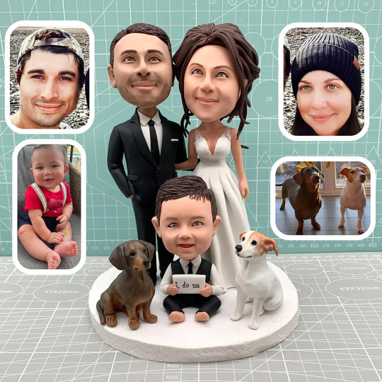Custom Bobble Head Mini Figurine Couple Customized