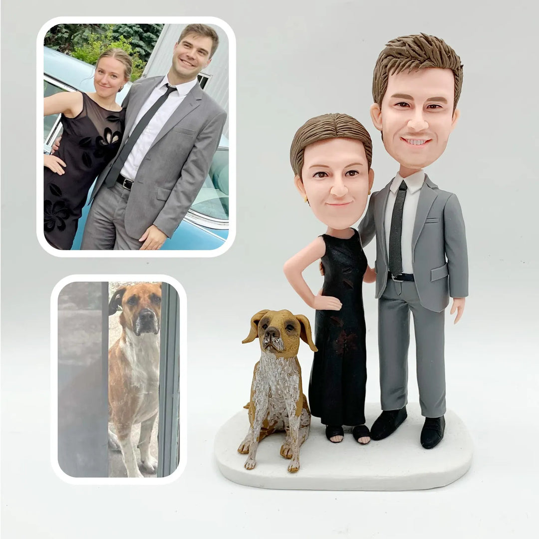 Custom Bobble Head Mini Figurine Couple Customized