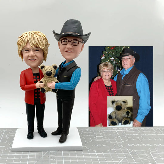 Custom Bobble Head Mini Figurine Couple Customized