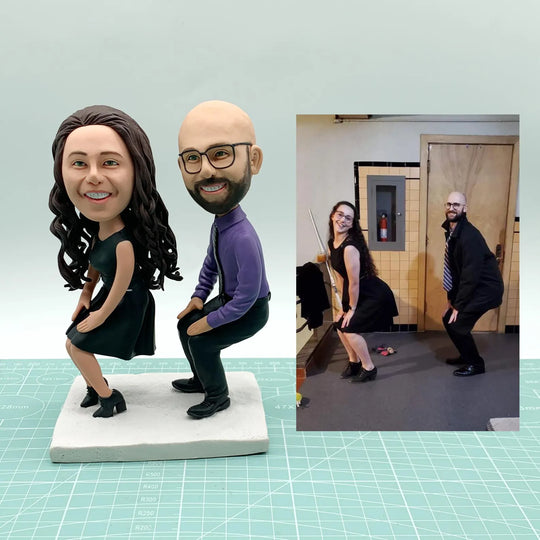 Custom Bobble Head Mini Figurine Couple Customized