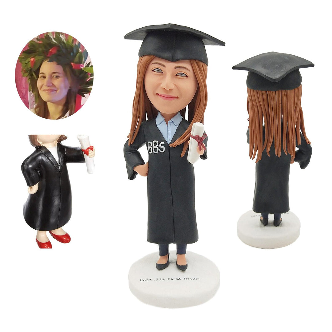 Custom Bobble Head Mini Figurine Graduation Customized
