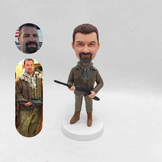 Custom Hunter Bobblehead – Personalized Bobblehead for Outdoor & Hunting Lovers