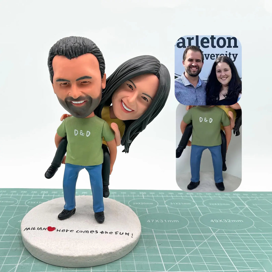Custom Bobble Head Mini Figurine Couple Customized