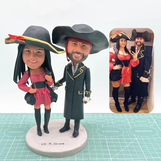 Custom Bobble Head Mini Figurine Couple Customized