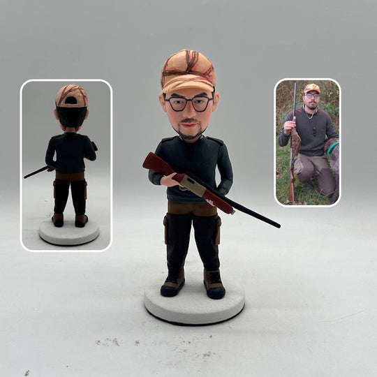 Custom Hunter Bobblehead – Personalized Bobblehead for Outdoor & Hunting Lovers
