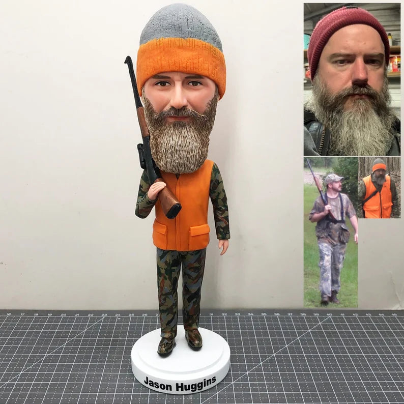 Custom Hunter Bobblehead – Personalized Bobblehead for Outdoor & Hunting Lovers