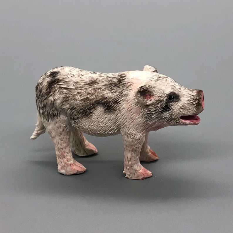 Custom Pig Figurine – Personalized Animal Sculpture Made from Your Photo