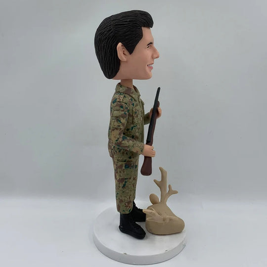 Custom Hunter Bobblehead – Personalized Bobblehead for Outdoor & Hunting Lovers