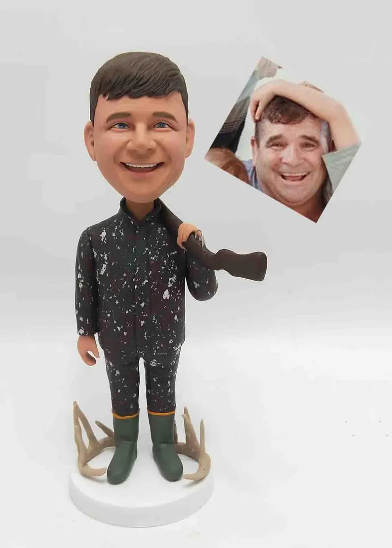 Custom Hunter Bobblehead – Personalized Bobblehead for Outdoor & Hunting Lovers