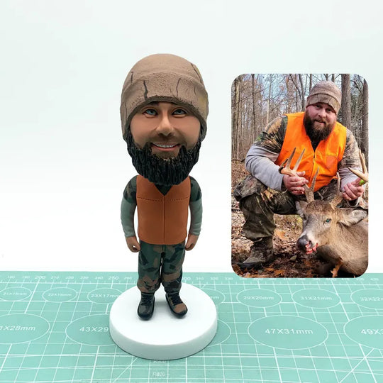 Custom Hunter Bobblehead – Personalized Bobblehead for Outdoor & Hunting Lovers