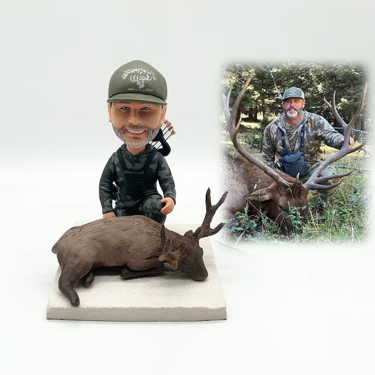 Custom Hunter Bobblehead – Personalized Bobblehead for Outdoor & Hunting Lovers