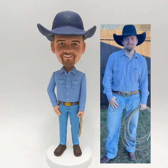 Cowboy Custom Bobblehead – Ride into the Sunset!
