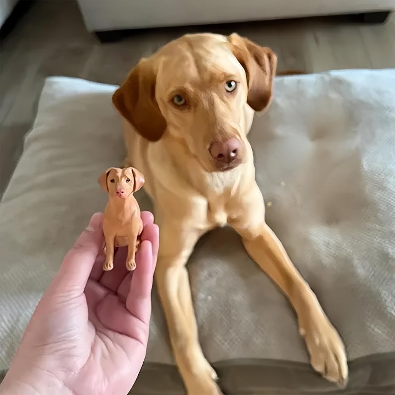 Example of the custom figurine design; personalised from customer reference photos