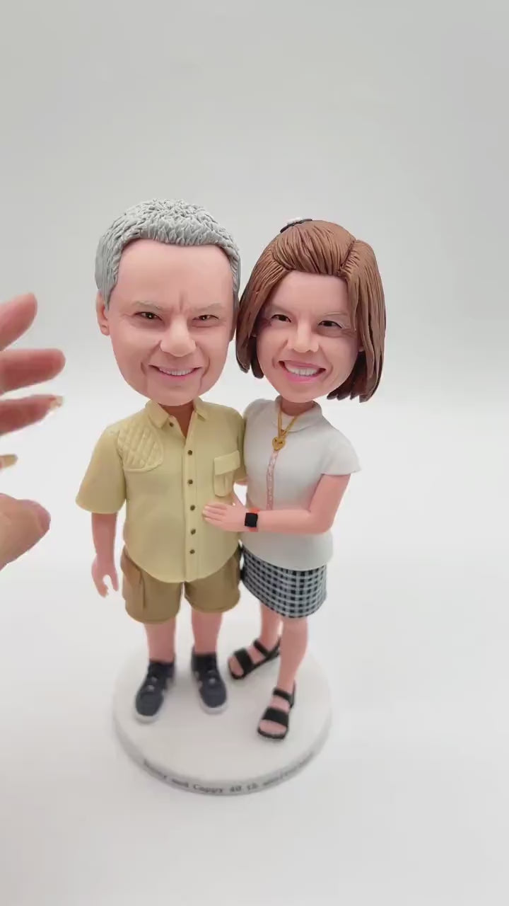 Custom Bobble Head Mini Figurine Couple Customized