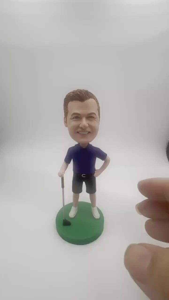 Custom Bobble Head Mini Figurine Golf Golfer Customized