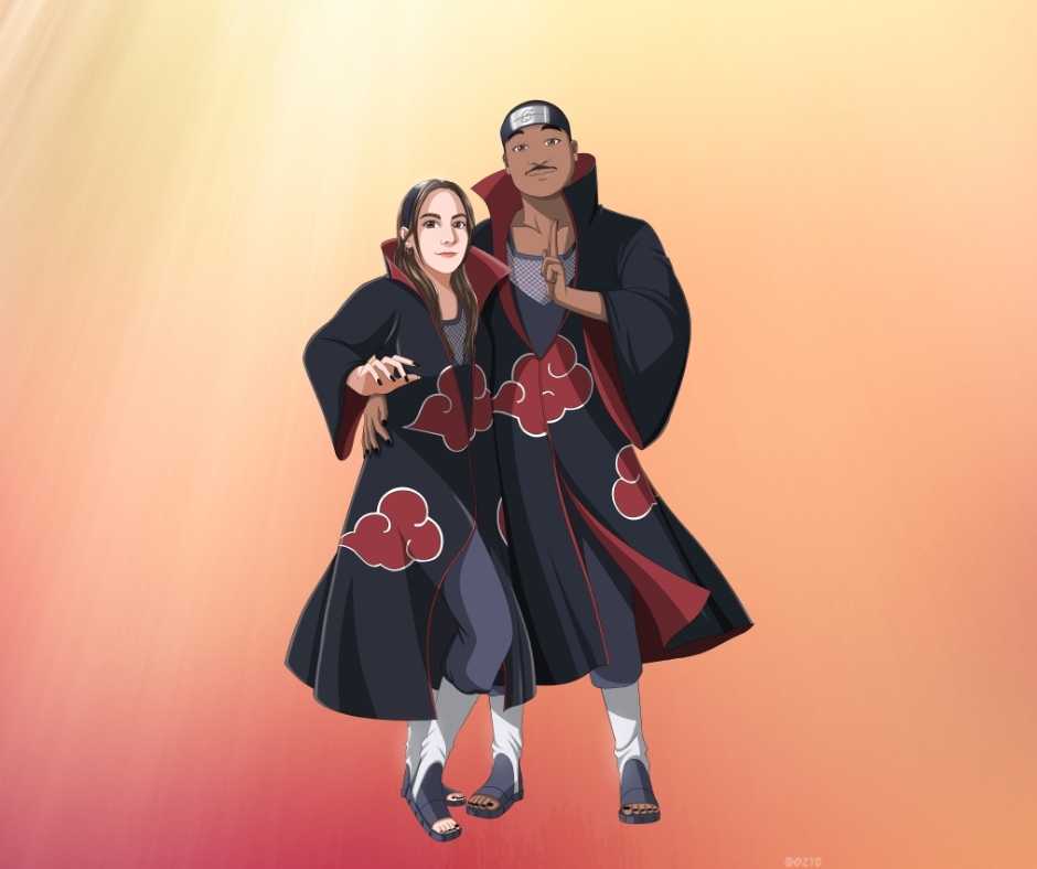 Ozyo's Art - Custom Naruto Art Couple Portrait